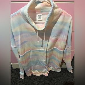 PINK pastel cowl neck hoodie